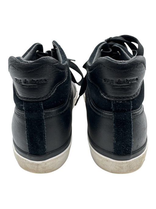 Rag & Bone Shoe Size 37.5 Black & White Leather Upper Suede Detail Sneakers Black & White / 37.5