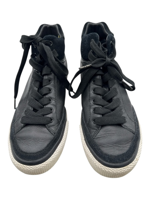Rag & Bone Shoe Size 37.5 Black & White Leather Upper Suede Detail Sneakers Black & White / 37.5