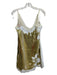 Intimately Free People Size L White & Gold Rayon Sequined Sleeveless Dress White & Gold / L