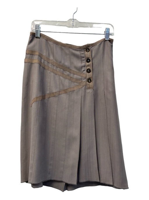 Da-Nang Size Est S Taupe Below the ankle Pleated Button Detail Skirt Taupe / Est S