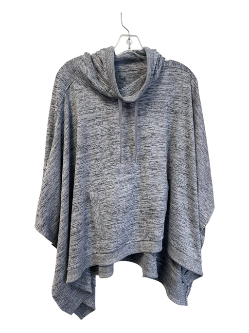 Athleta Size S Gray Polyester Hood Front Pocket Side Slit Heathered Top Gray / S