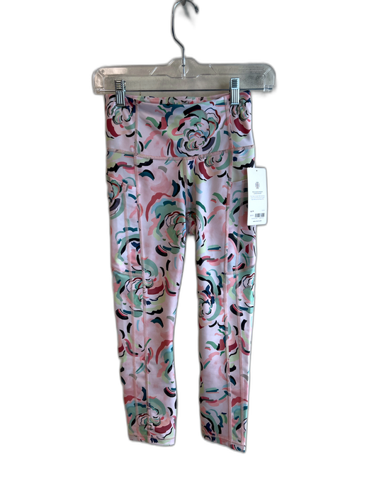 Athleta Size XS Pink, Green & Multi Print Polyester Elastic Waist Leggings Pink, Green & Multi Print / XS