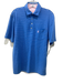 Johnnie O Size Est M Blue & Pink Cotton Striped Polo Men's Short Sleeve Blue & Pink / Est M