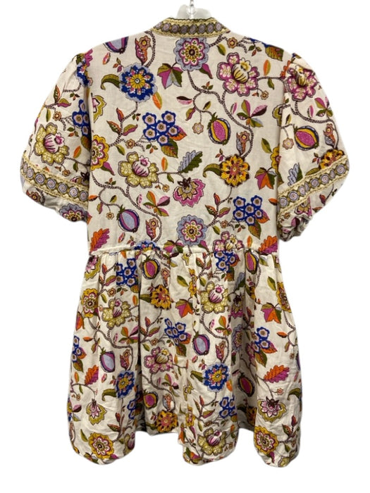 Elizabeth James the Label Size S Beige, Purple & Green multi Button Up Dress Beige, Purple & Green multi / S