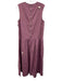 Tibi Size 2 Purple Cotton Sleeveless Cinch Waist Back Zip Pockets Dress Purple / 2