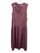 Tibi Size 2 Purple Cotton Sleeveless Cinch Waist Back Zip Pockets Dress Purple / 2