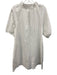 XiRENA Size S White Cotton Ruffle Neck Balloon Sleeve Mini Dress White / S