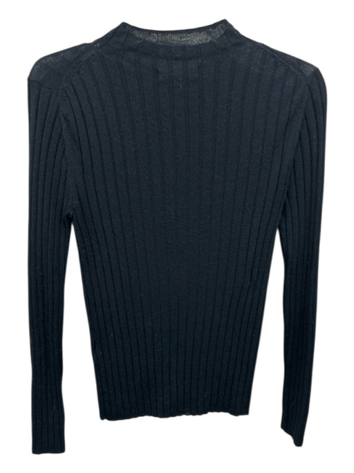 Banana Republic Size XS Black Merino Wool Long Sleeve Solid Ribbed Mock Neck Top Black / XS