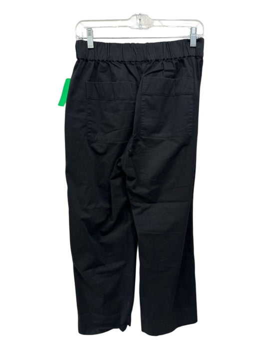 Everlane Size M Black Cotton Elastic Waist Solid Wide Leg Pants Black / M