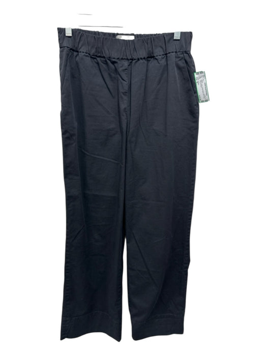 Everlane Size M Black Cotton Elastic Waist Solid Wide Leg Pants Black / M