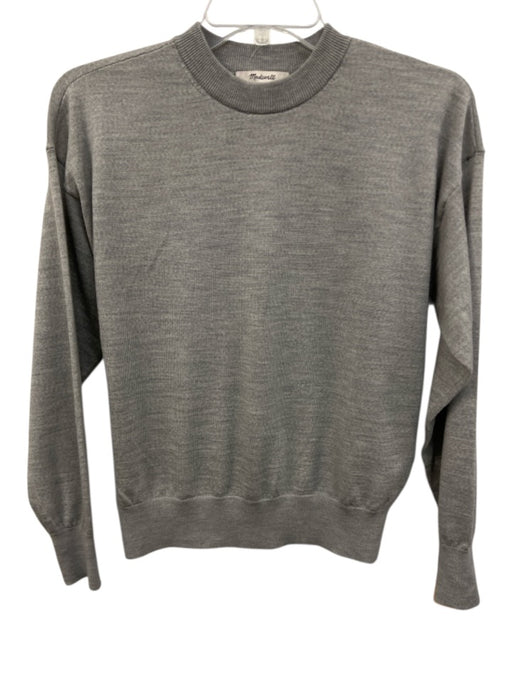 Madewell Size XXS Gray Wool Long Sleeve Heathered Sweater Gray / XXS