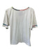 Johnny Was Size L White Cotton Crew Neck Short Sleeve Embroidered Top White / L
