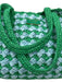 Kate Spade Blue & Green Paper Double Top Handle Striped Woven Bag Blue & Green / Large