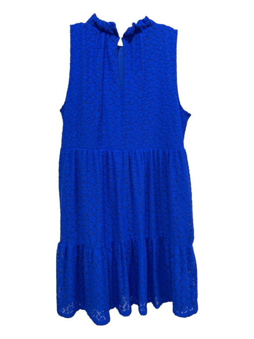 Lilly Pulitzer Size XL Blue Polyester Knit Floral Keyhole Back Sleeveless Dress Blue / XL