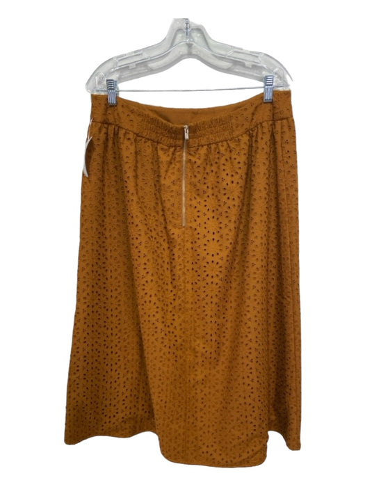 Lilly Pulitzer Size 16 Brown Polyester Blend Eyelet Maxi Sleeveless Skirt Set Brown / 16