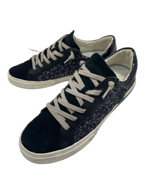 Dolce Vita Shoe Size 9 Black & Multi Glitter Fabric Block Round Toe Sneakers Black & Multi / 9