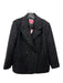 Kate Spade Size 14 Black Wool Blend Button Metallic Frayed Edge Jacket Black / 14