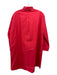 Pomander Place Size XXL Coral Red Cotton Long Sleeve Pintuck Knee length Dress Coral Red / XXL