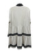 Sail To Sable Size XL Cream & Black Polyester Blend Velvet Trim Dress Cream & Black / XL