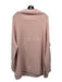 Free People Size L Pale Pink Cotton Mock Neck Ribbed Knit Long Sleeve Sweater Pale Pink / L