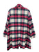 Talbots Size 16 White, Red, Green Acrylic Button Front Plaid Pockets Coat White, Red, Green / 16