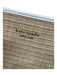 Kate Spade Beige & White Straw & Leather Woven Leather Trim Tote Open Top Bag Beige & White / M