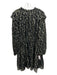 Sail To Sable Size XXL Black & Gold Silk & Metallic Abstract Dots Dress Black & Gold / XXL
