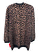 Milly Size L Brown & Black Viscose Blend Knit Leopard Print Cardigan Brown & Black / L