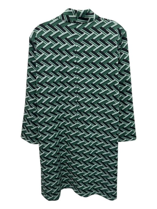 Tuckernuck Size XXL Green & Black Polyester Knit Geometric Turtleneck Dress Green & Black / XXL