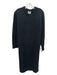 Tuckernuck Size XXL Black Boucle 3/4 Sleeve Button Wrists Crewneck Midi Dress Black / XXL