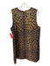 Tuckernuck Size XXL Brown & Black Polyester Checkered Weave Leopard Print Dress Brown & Black / XXL