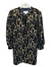 Pomander Place Size XXXL Black & Gold Rayon Blend Velvet Metallic Dress Black & Gold / XXXL