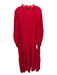 Pomander Place Size XXL Red Polyester Ruffle Collar Long Balloon Sleeve Dress Red / XXL