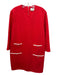 Tuckernuck Size XXL Red Polyester & Cotton 3/4 Sleeve Pocketed Front Dress Red / XXL