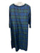 Tuckernuck Size XXL Green, Blue & Black Polyester Velvet Trim Plaid Dress Green, Blue & Black / XXL