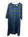 Tuckernuck Size XXL Green, Blue & Black Polyester Velvet Trim Plaid Dress Green, Blue & Black / XXL