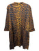 Tuckernuck Size XXXL Brown & Black Cotton Leopard Print Button Front Dress Brown & Black / XXXL