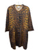 Tuckernuck Size XXXL Brown & Black Cotton Leopard Print Button Front Dress Brown & Black / XXXL
