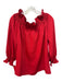 Tuckernuck Size XXL Red Polyester Ruffle Details Off the Shoulder Top Red / XXL
