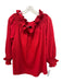 Tuckernuck Size XXL Red Polyester Ruffle Details Off the Shoulder Top Red / XXL