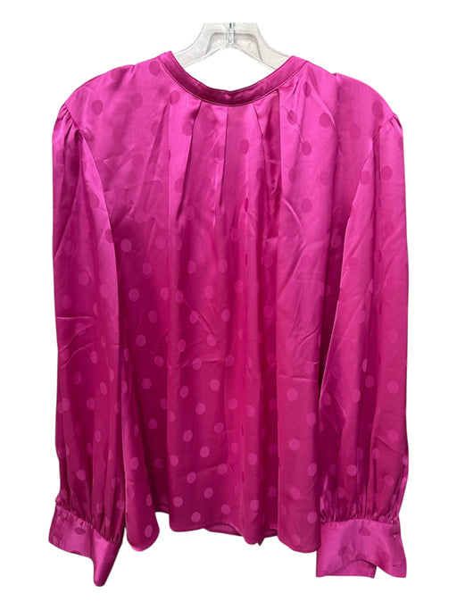 Crosby Size XXL Hot pink Polyester Silk Feel High Neck Polka dot Top Hot pink / XXL