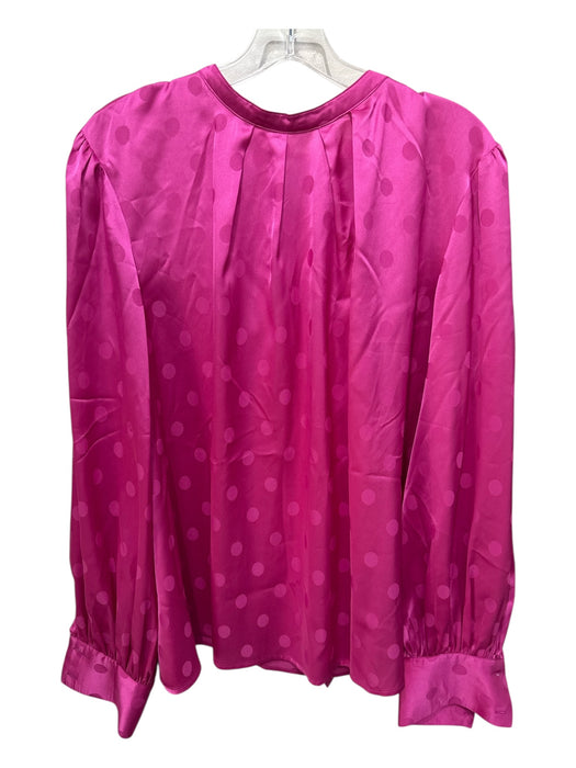 Crosby Size XXL Hot pink Polyester Silk Feel High Neck Polka dot Top Hot pink / XXL