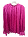 Crosby Size XXL Hot pink Polyester Silk Feel High Neck Polka dot Top Hot pink / XXL