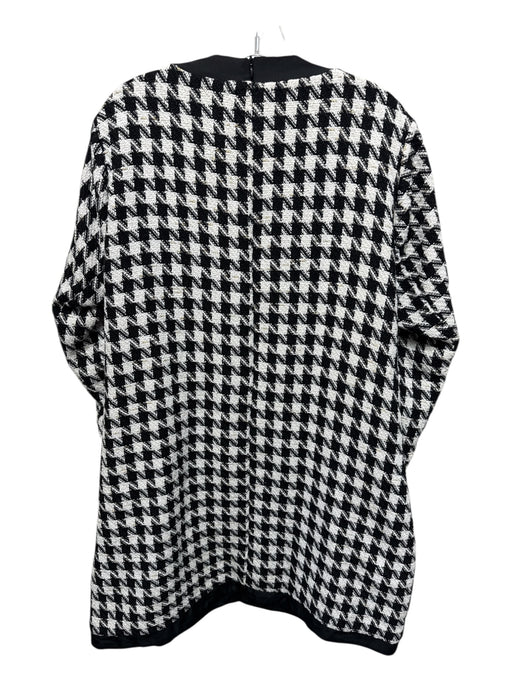 Pomander Place Size XXL Black & White Polyester Gold Button Details Tweed Dress Black & White / XXL