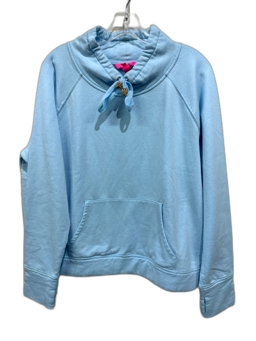Lilly Pulitzer Size XL Blue Cotton & Polyester Drawstring Neck Sweater Blue / XL