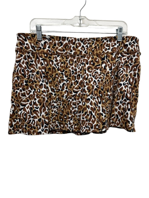 Lilly Pulitzer Size XL Brown, White & Black Nylon Blend Wide Waist Band Skort Brown, White & Black / XL