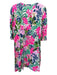 Lilly Pulitzer Size XL Pink, Green & Multi Print Cotton 1/2 Sleeve Shift Dress Pink, Green & Multi Print / XL