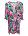 Lilly Pulitzer Size XL Pink, Green & Multi Print Cotton 1/2 Sleeve Shift Dress Pink, Green & Multi Print / XL