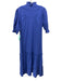 Pomander Place Size XXL Blue Cotton Blend Short Balloon Sleeve Tiered Maxi Dress Blue / XXL