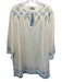 Tuckernuck Size XXL Pale Yellow, Yellow & Blue Cotton Long Sleeve V Neck Top Pale Yellow, Yellow & Blue / XXL